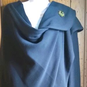 Bloomingdale's Vintage Jumbo Shawl, Black.